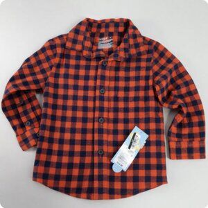 Cat & Jack Toddler Boys' Long Sleeve Flannel Shirt 2T